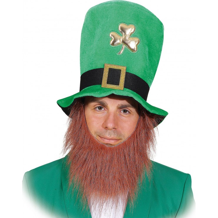 Haut de forme leprechaun avec barbe