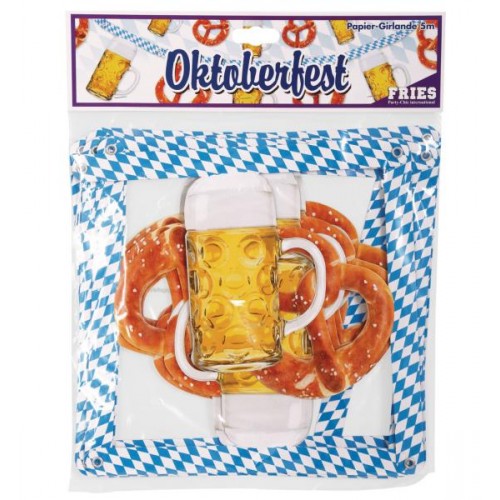 Guirlande bavaria Biere et Bretzel 5m