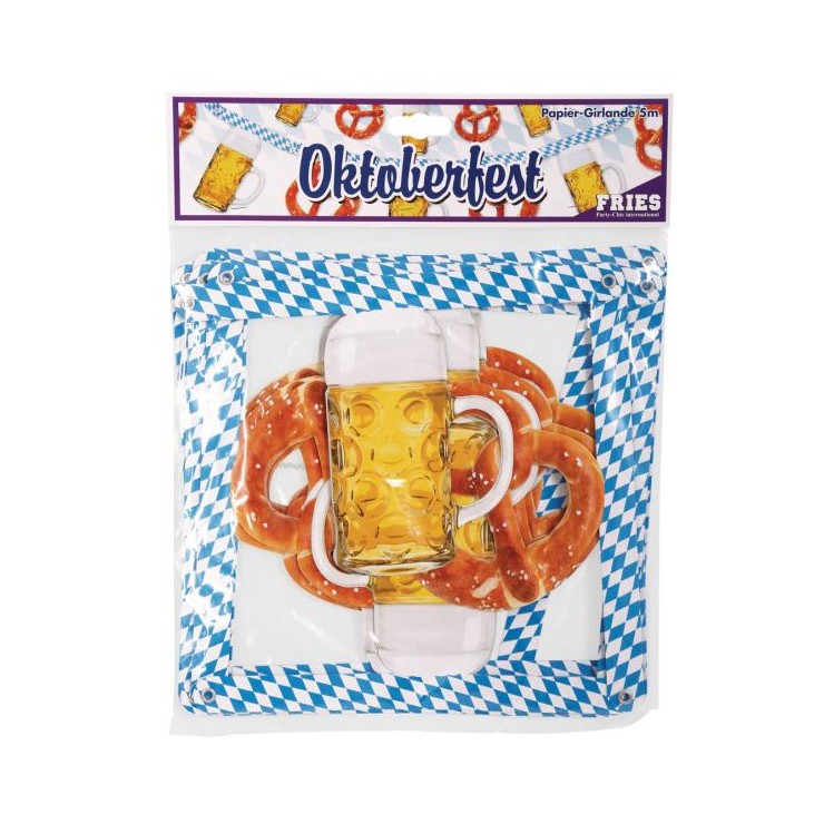 Guirlande bavaria Biere et Bretzel 5m