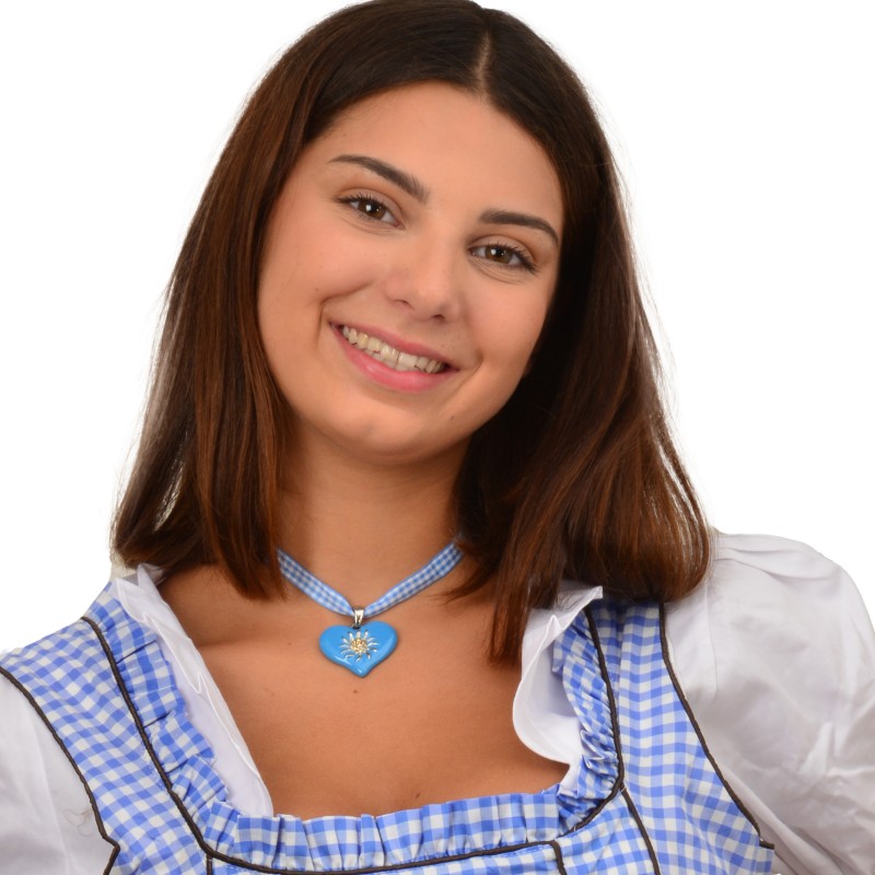 Collier Vintage Bleu Et Blanc - Ancien Stock D'usine - Sans Marque - Style Rétro Unique
