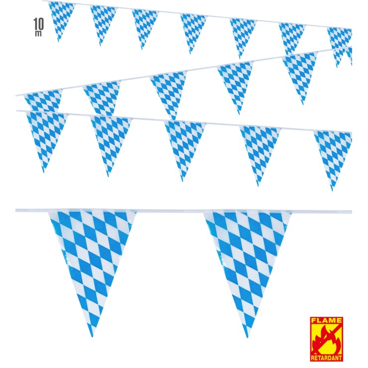 Guirlande drapeaux Bavière papier