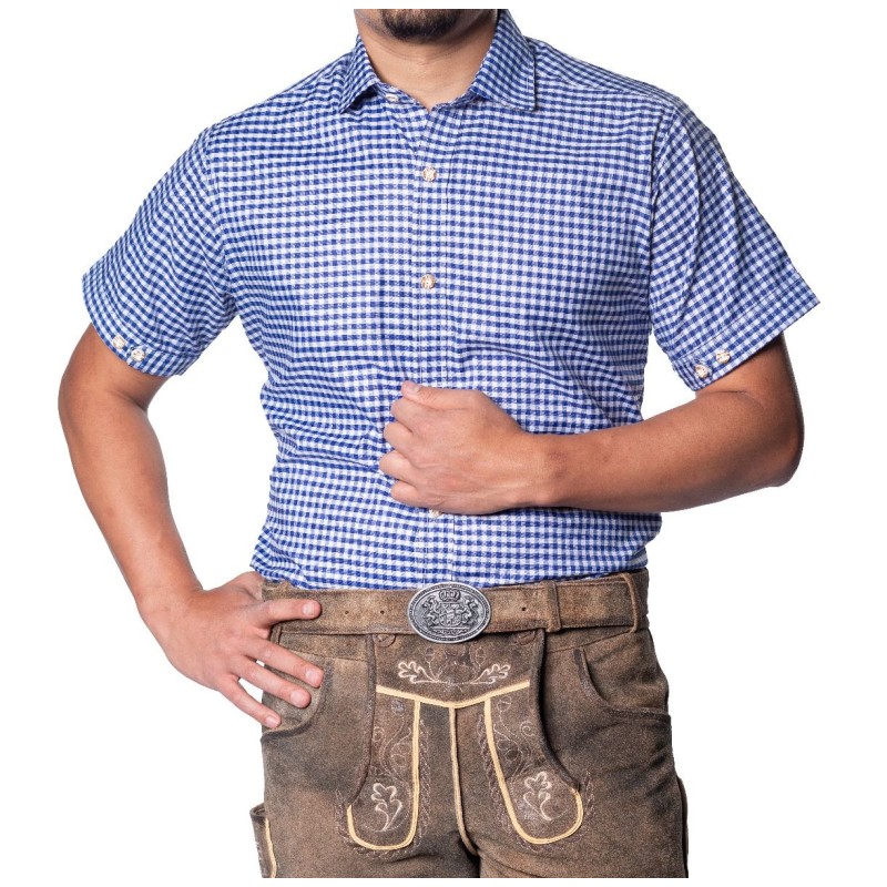 Lot De 3 Chemises Homme Bleues à Manches Courtes - Tailles 37/38 - Neuves Sans étiquettes - Coton