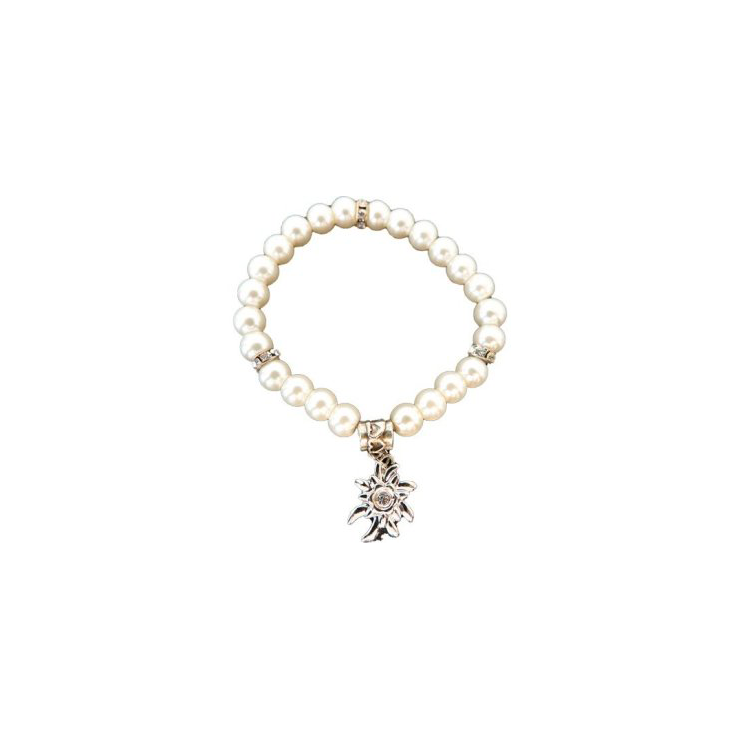 Bracelet de perles Edelweiss blanc